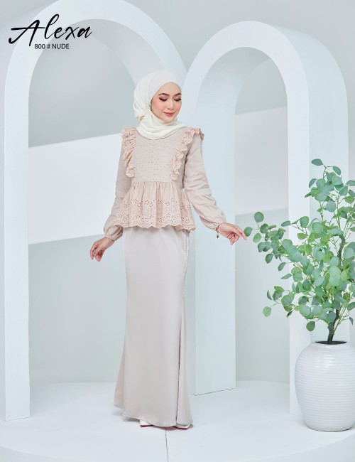 ALEXA BLOUSE WITH SKIRT SET (NUDE) 800 / P800