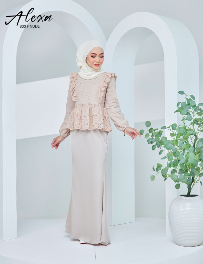 ALEXA BLOUSE WITH SKIRT SET (NUDE) 800 / P800