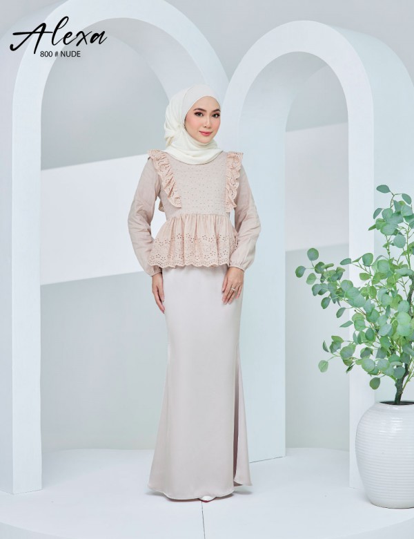 ALEXA BLOUSE WITH SKIRT SET (NUDE) 800 / P800