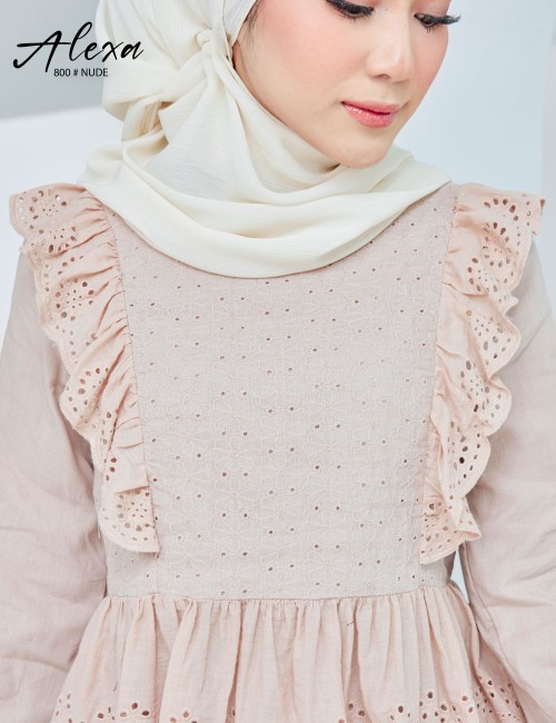 ALEXA BLOUSE WITH SKIRT SET (NUDE) 800 / P800