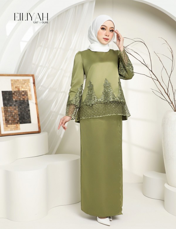 EILIYAH KURUNG MODERN (OLIVE) 1267#