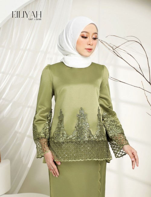 EILIYAH KURUNG MODERN (OLIVE) 1267#