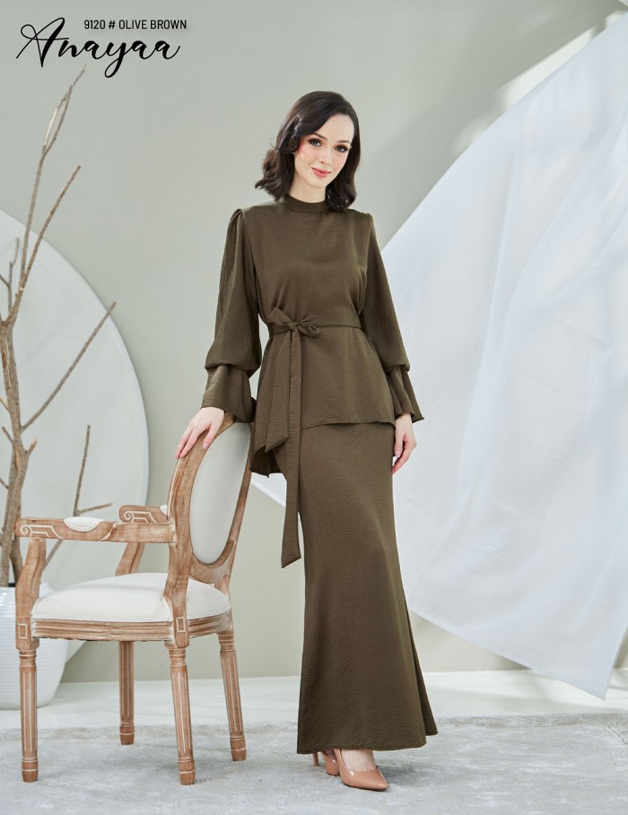 ANAYAA KURUNG MODERN (OLIVE BROWN) 9120 / P9120