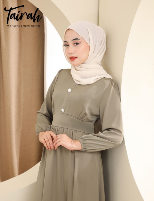 TAIRAH DRESS (OLIVE GREEN) 787 / P787