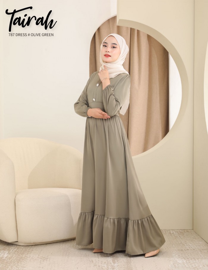 TAIRAH DRESS (OLIVE GREEN) 787 / P787