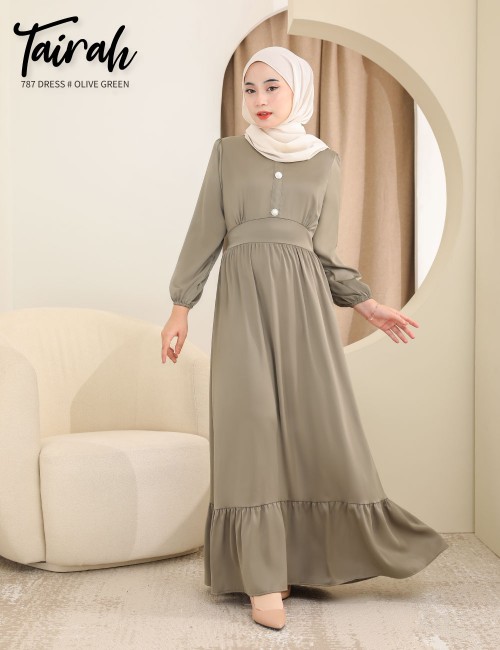 TAIRAH DRESS (OLIVE GREEN) 787 / P787