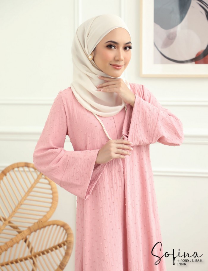 SOFINA JUBAH (PINK) 9098#