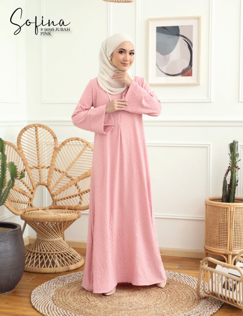 SOFINA JUBAH (PINK) 9098#