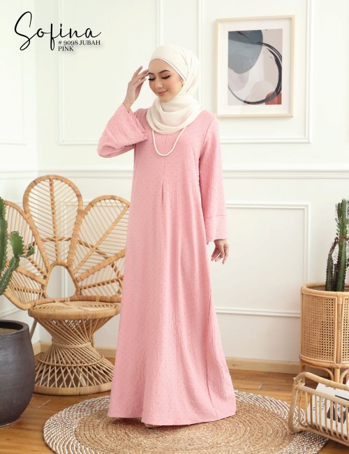 SOFINA JUBAH (PINK) 9098#