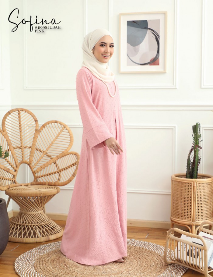 SOFINA JUBAH (PINK) 9098#