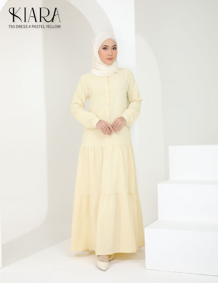 KIARA DRESS (PASTEL YELLOW) 793 / P793