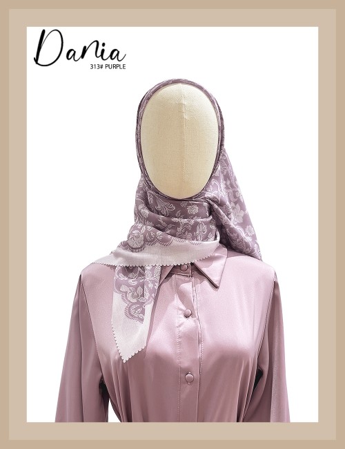 DANIA BAWAL PRINTED COTTON (PURPLE) 313