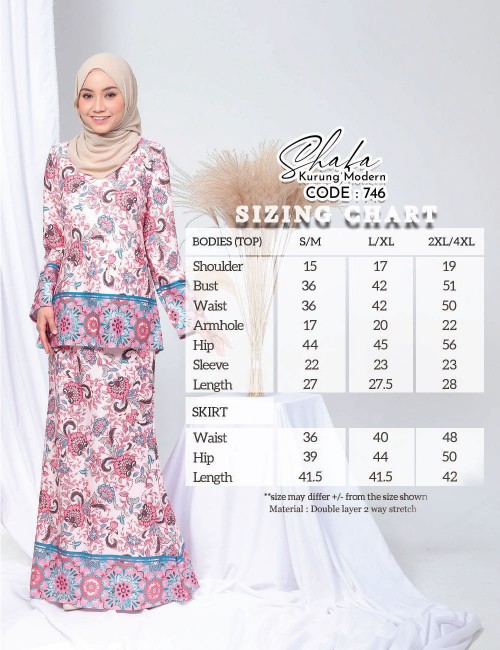 SHAFA KURUNG (PASTEL PEACH) 746 / P746 / SP746