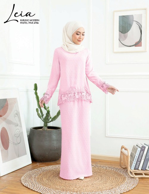 LEIA KURUNG MODERN (PASTEL PINK) 786 / P786 / SP786