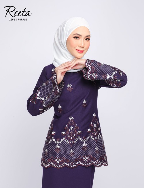 REETA EMBROIDERY KURUNG MODERN (PURPLE) 1259 / P1259