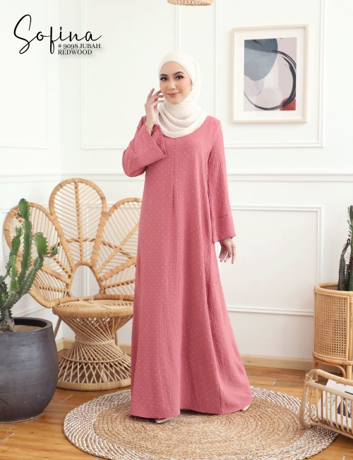 SOFINA JUBAH (REDWOOD) 9098#