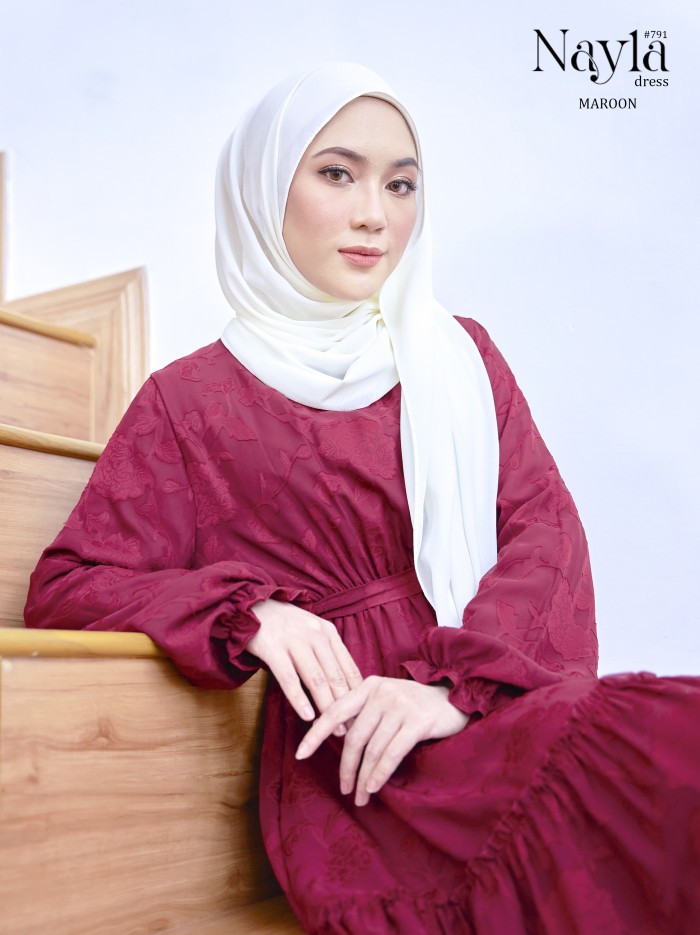 NAYLA DRESS (MAROON) 791 / P791