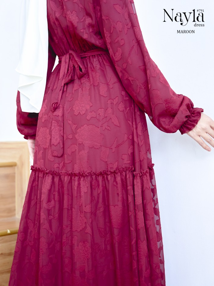 NAYLA DRESS (MAROON) 791 / P791