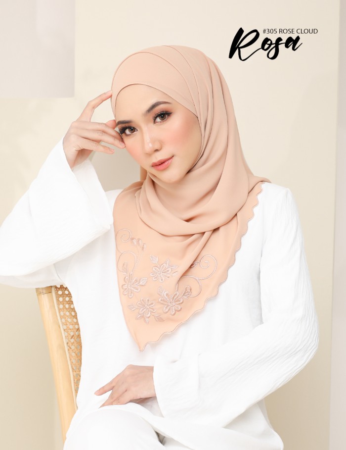 ROSA EMBROIDERY SHAWL (ROSE CLOUD) 305