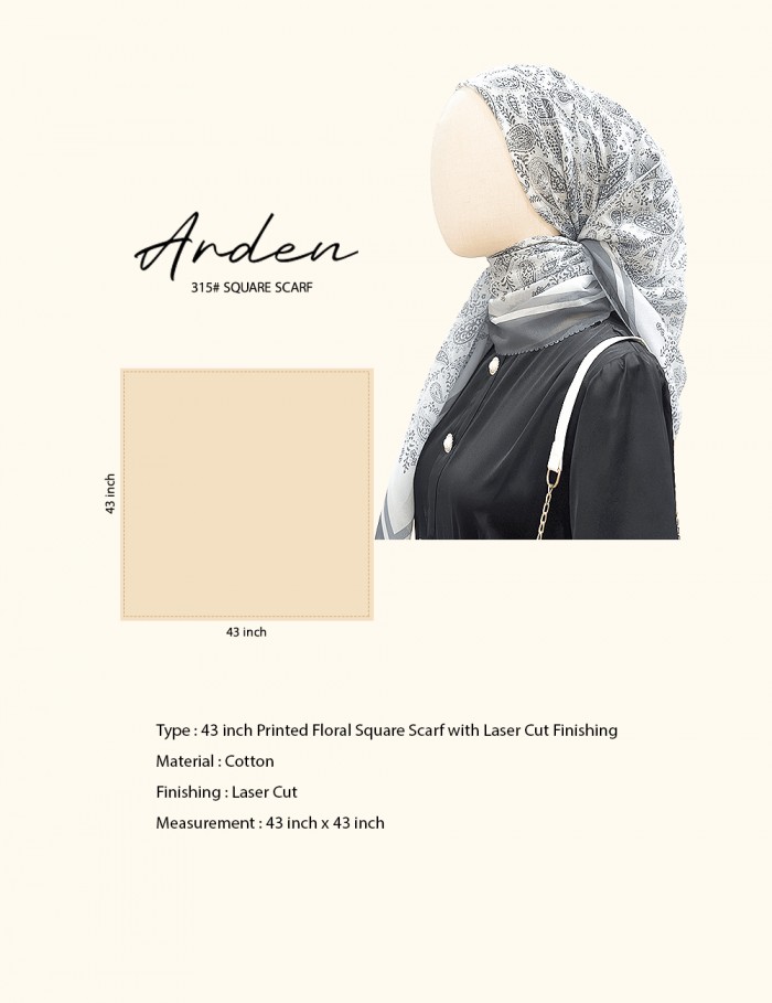 ARDEN BAWAL PRINTED COTTON (OLIVE) 315