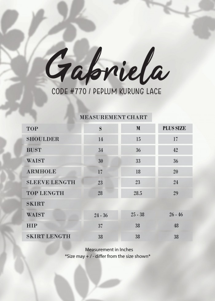 GABRIELA PEPLUM KURUNG (PURPLE) 770 / P770#