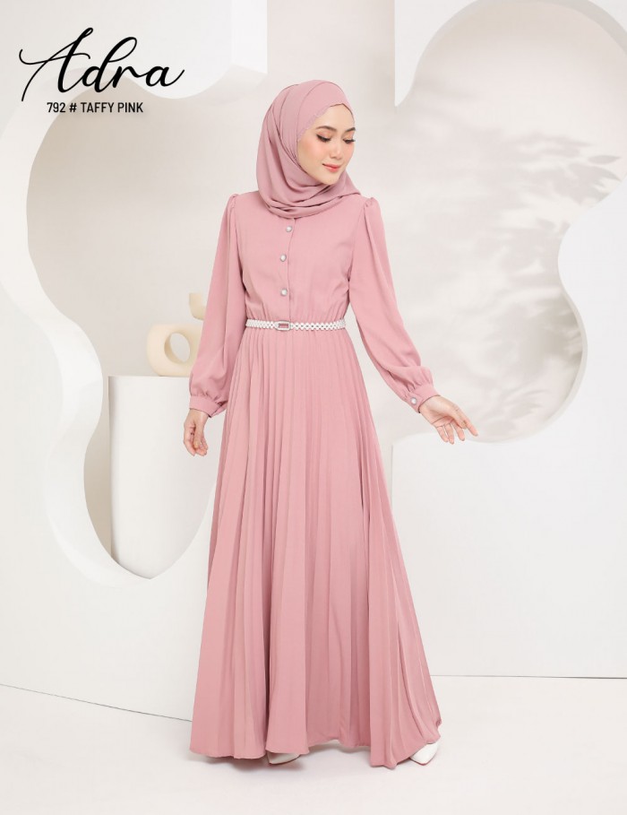 ADRA PLEATED DRESS (TAFFY PINK) 792 / P792