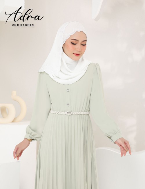 ADRA PLEATED DRESS (TEA GREEN) 792 / P792