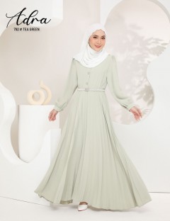 ADRA PLEATED DRESS (TEA GREEN) 792 / P792