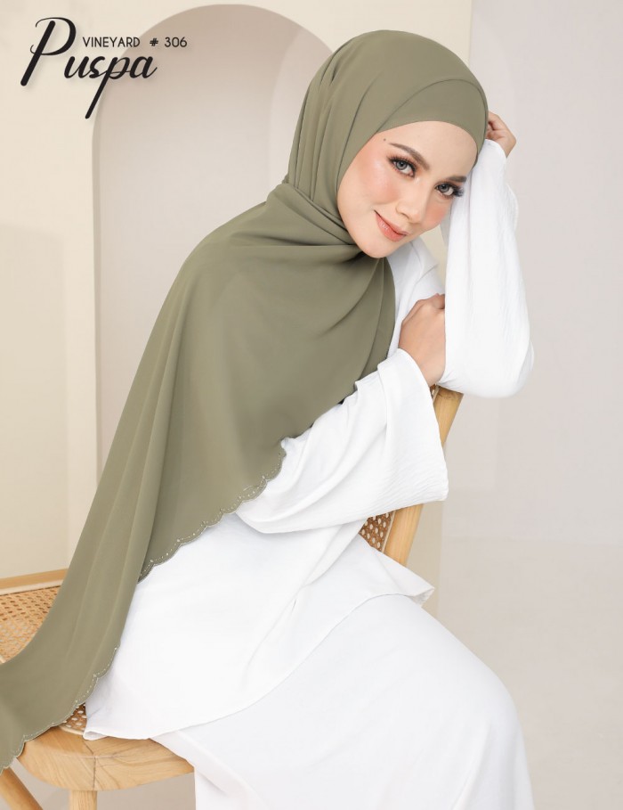 PUSPA EMBROIDERY SHAWL (VINEYARD) 306