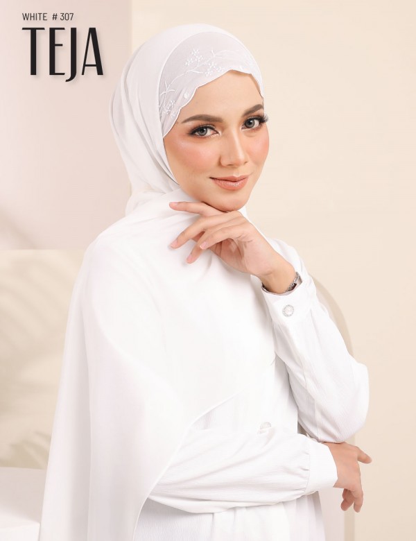 TEJA EMBROIDERY SHAWL (WHITE) 307