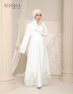 AEESHA ABAYA (WHITE) 9135