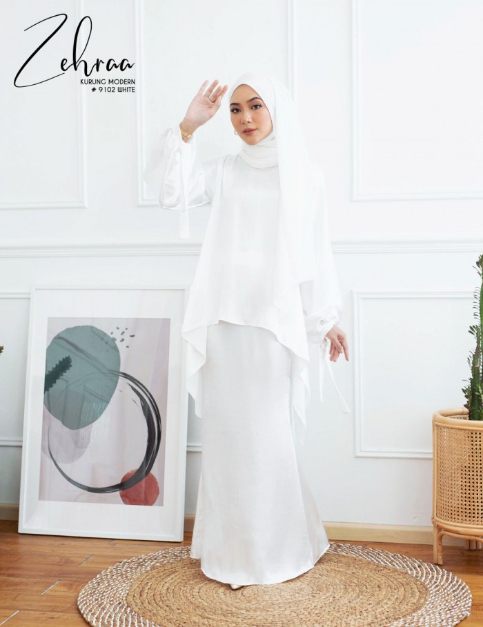 ZEHRAA KURUNG MODERN (WHITE) 9102