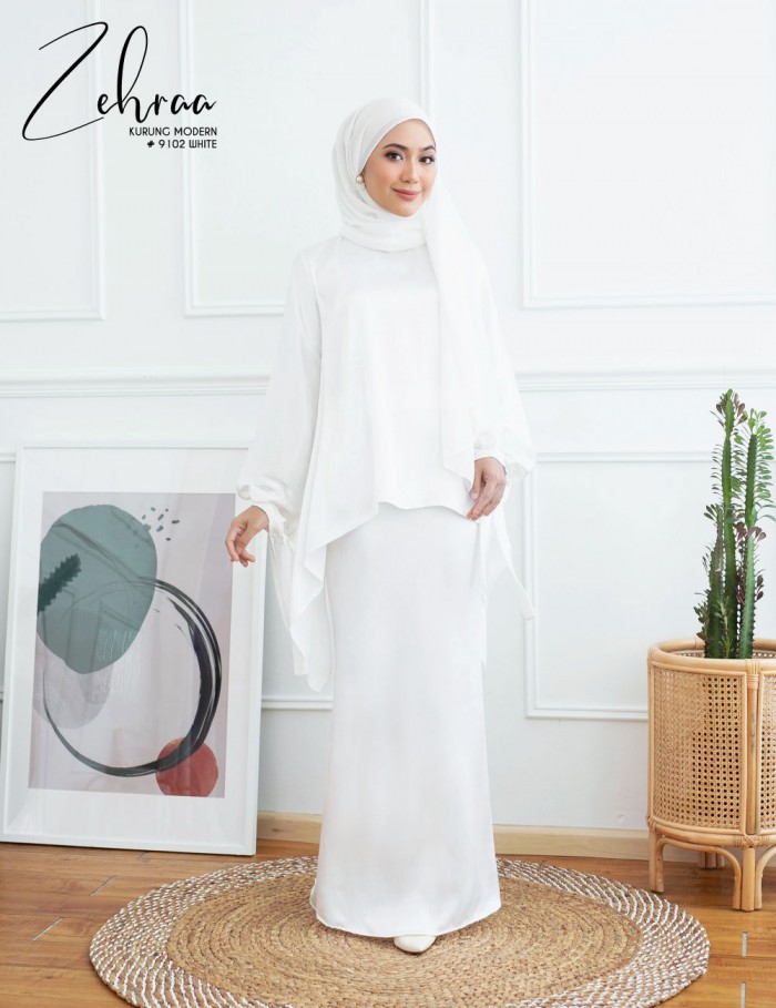 ZEHRAA KURUNG MODERN (WHITE) 9102