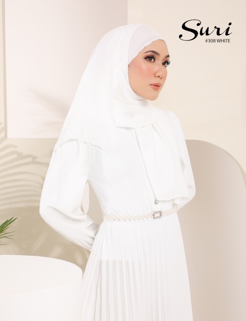 SURI EMBROIDERY SHAWL (WHITE) 308