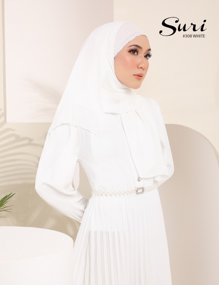 SURI EMBROIDERY SHAWL (WHITE) 308