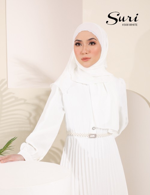 SURI EMBROIDERY SHAWL (WHITE) 308