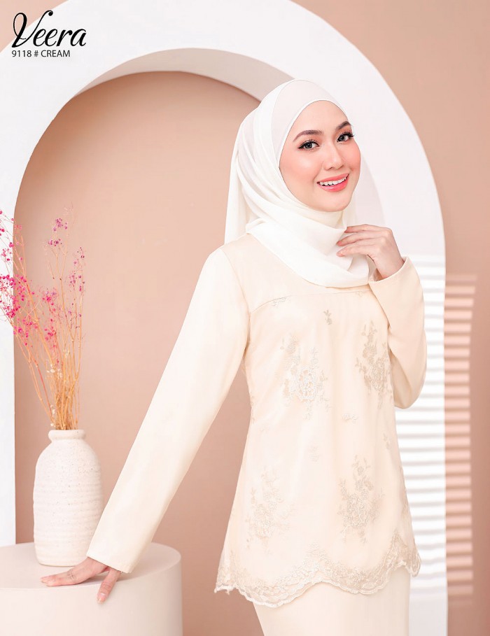 VEERA KURUNG MODERN (CREAM) 9118 / P9118