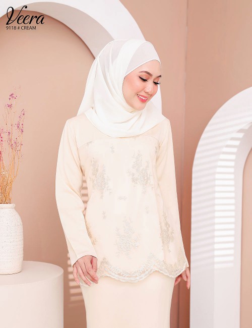 VEERA KURUNG MODERN (CREAM) 9118 / P9118