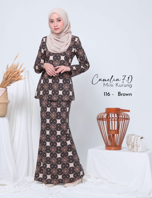 CAMELIA 7.0 MINI KURUNG (BROWN) 116