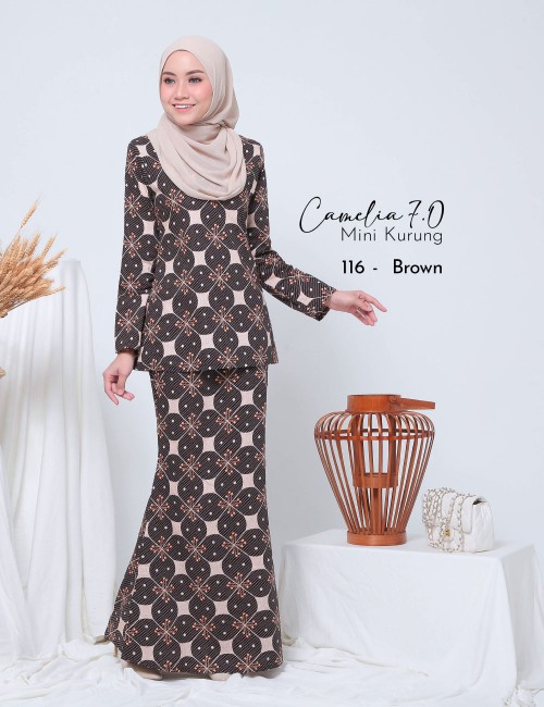 CAMELIA 7.0 MINI KURUNG (BROWN) 116