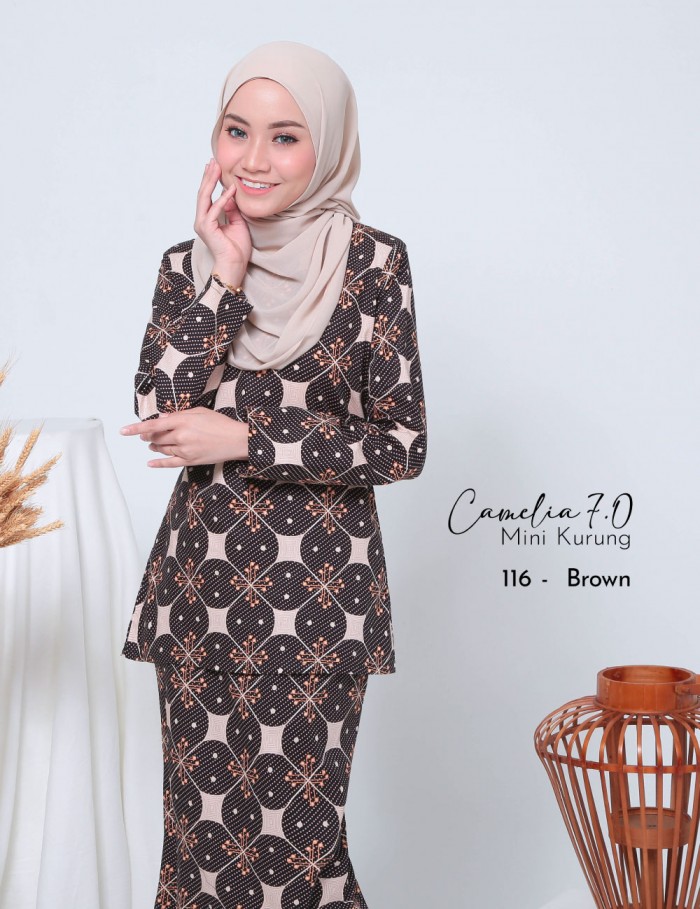 CAMELIA 7.0 MINI KURUNG (BROWN) 116