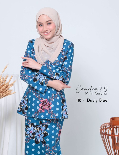 CAMELIA 7.0 MINI KURUNG (DUSTY BLUE) 118