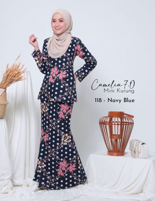 CAMELIA 7.0 MINI KURUNG (NAVY BLUE) 118