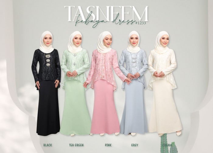 TASNEEM DRESS (BLACK) 1233 / P1233