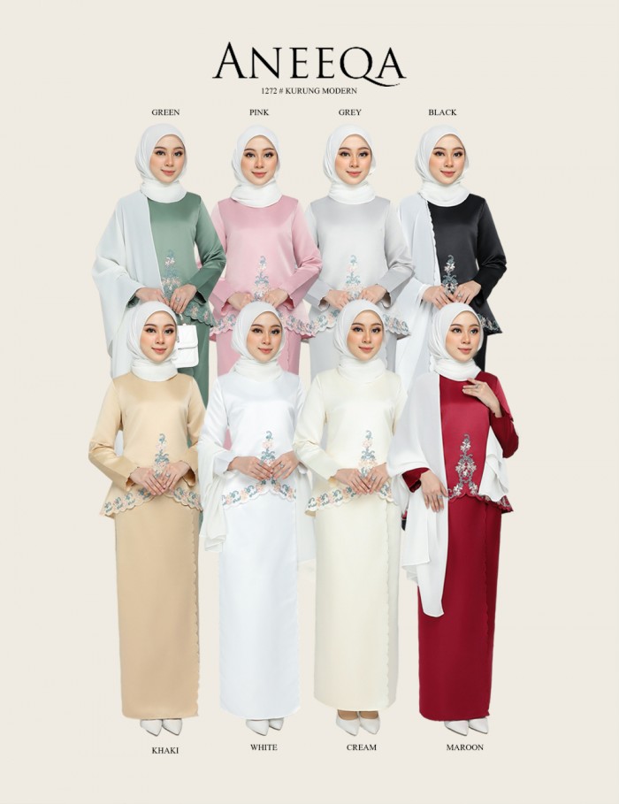 ANEEQA KURUNG MODERN (WHITE) 1272#