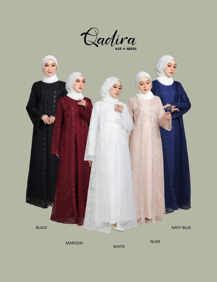 QADIRA ABAYA (MAROON) 825#