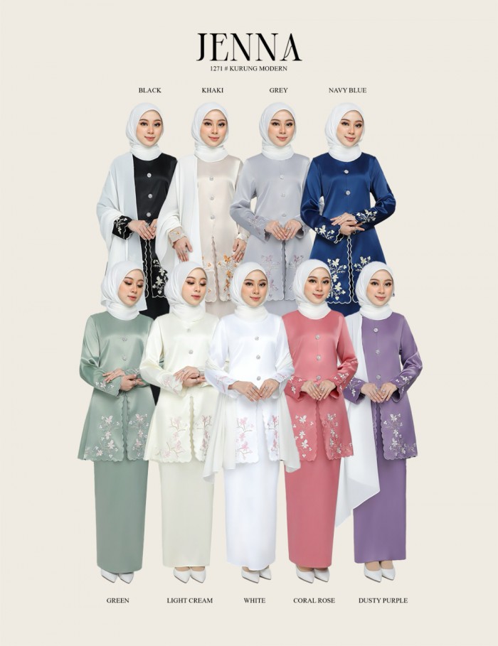 JENNA KURUNG MODERN (KHAKI) 1271#