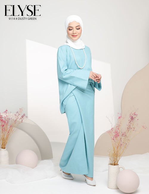 ELYSE PARIO KURUNG (DUSTY GREEN) 9114