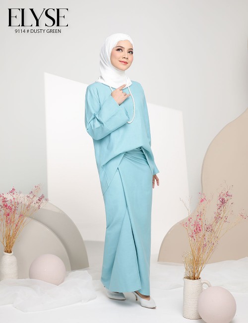 ELYSE PARIO KURUNG (DUSTY GREEN) 9114