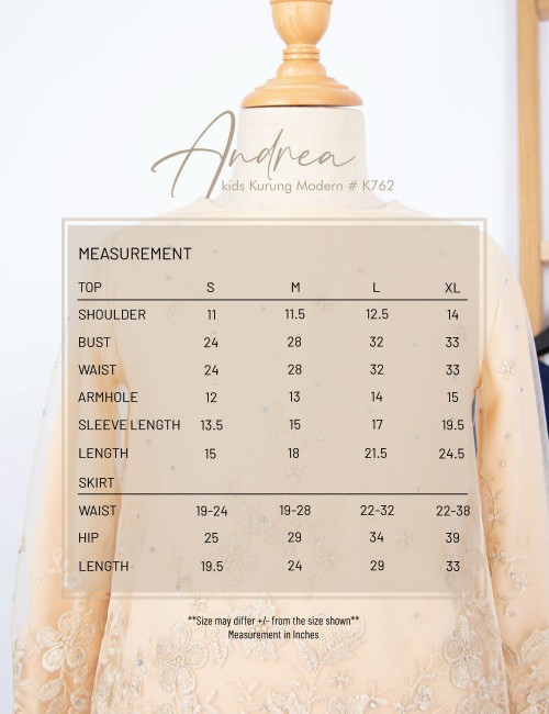 ANDREA KIDS KURUNG MODERN (DUSTY PINK) K762